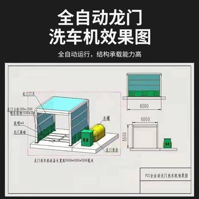 大型商砼全自动龙门洗车机建筑工地工程洗车机搅拌站龙门洗车台