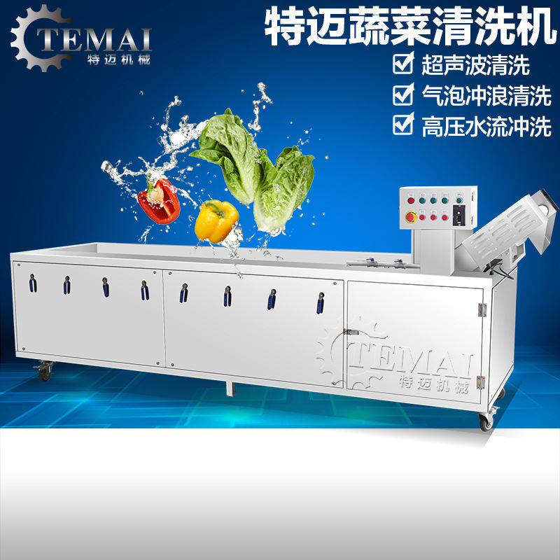 全自动芝麻菜清洗机 商用多功能苦菊气泡洗菜机 小型超声波洗菜机