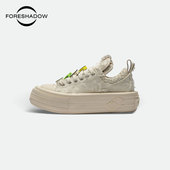 潮牌百搭增高厚底鞋 女2025新款 赵露思同款 FORESHADOW帆布鞋