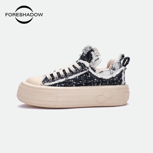 午夜乐园平板帆布鞋 百搭厚底鞋 FORESHADOW2025新款 女 明星同款