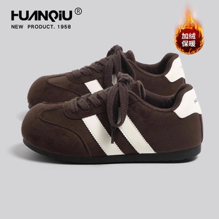 新款 2025秋冬季 大头板鞋 时尚 环球复古加绒保暖德训鞋 休闲女鞋 女款