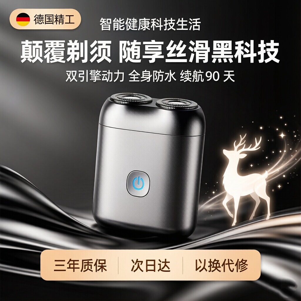 2026新款电动剃须刀刮胡刀双头磁