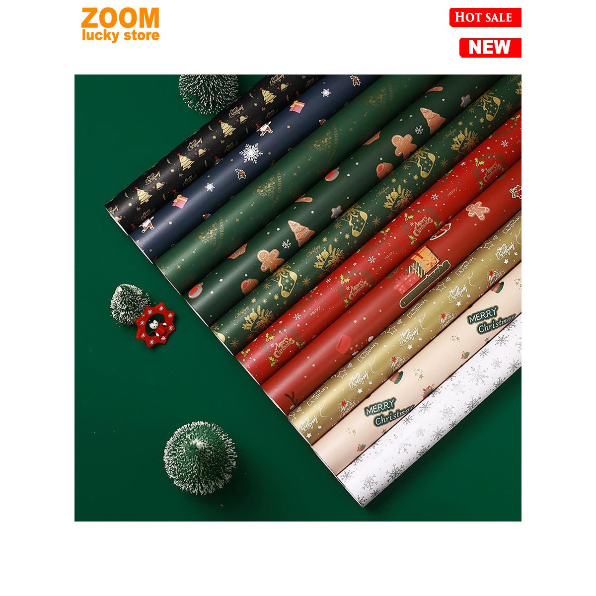 5PCS Christmas wrapping paper Gift wrapper paper decorations