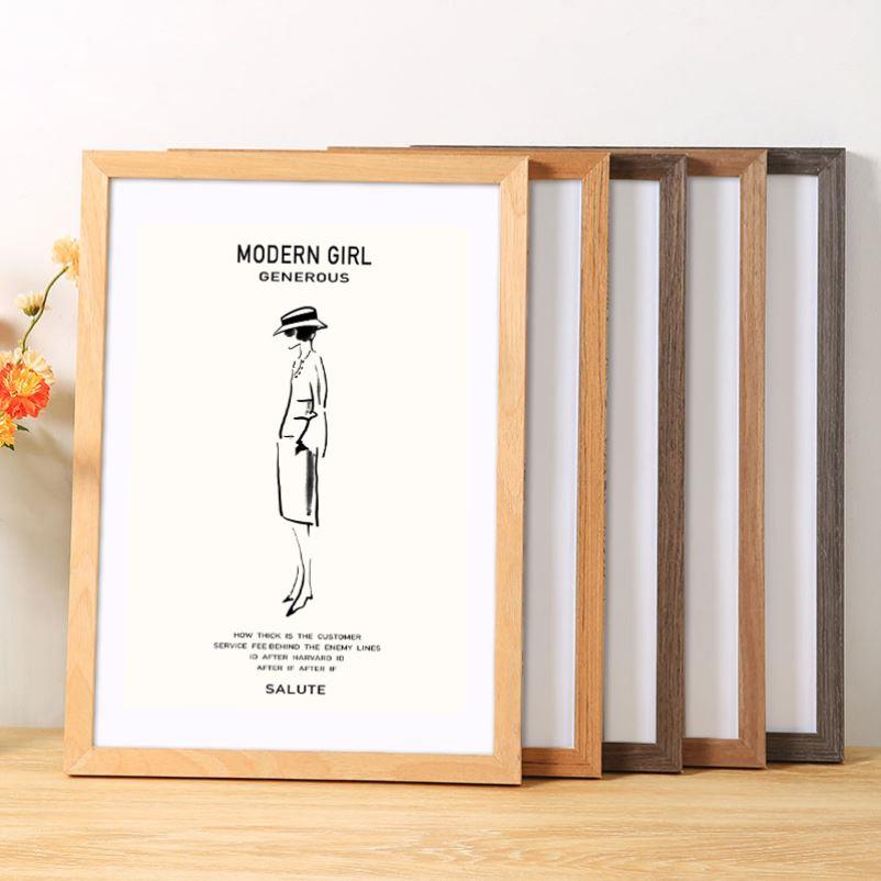 Nordic simple wooden photo frame square picture frames 相框