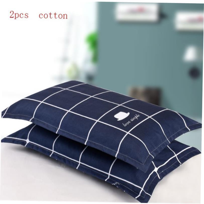 2pcs bed set bedding color plain pillow case 48X74cm枕头套