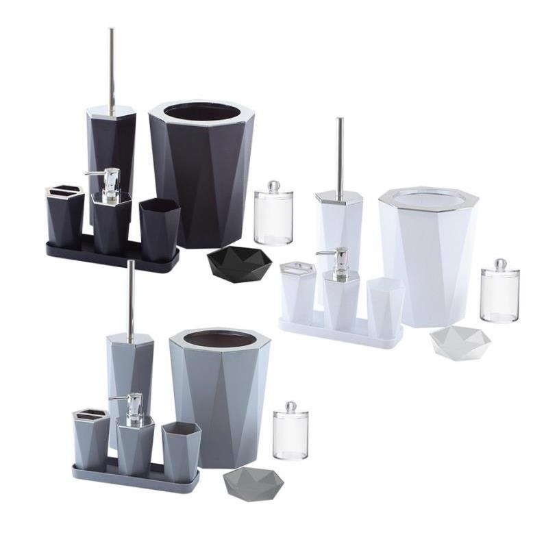 7Pcs Bathroom Accessories Set Toothbrush Cup and Soap Dispen