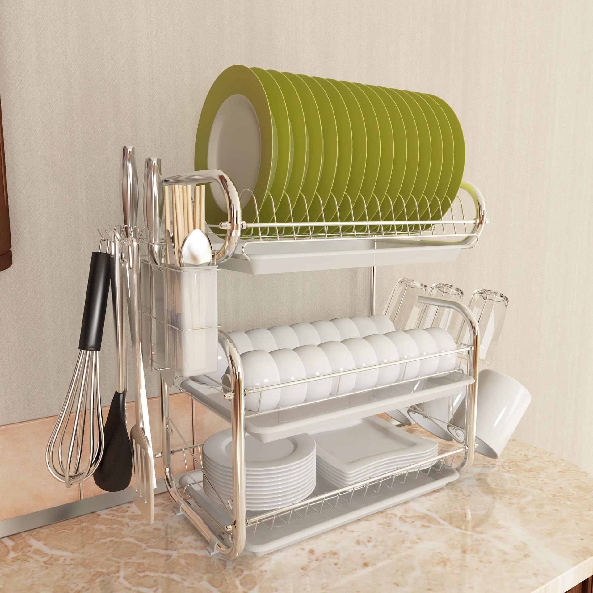 dish drying rack storage kitchen cup holder organizer洗碗架