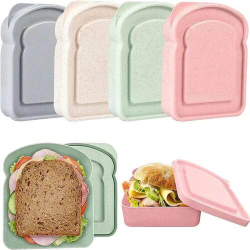 Sandwich Containers Lunch Box Toast Storage Box With Lid Por