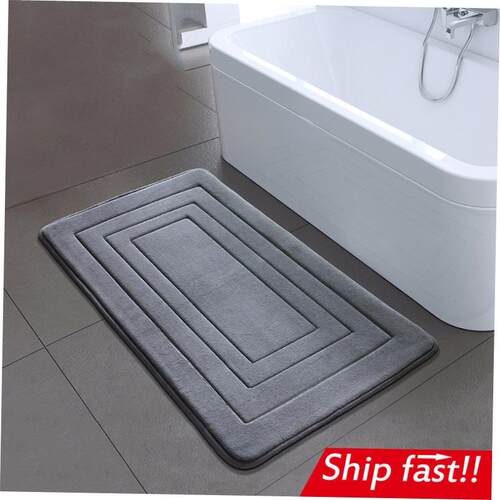 bathroom mats solid color sponge floor long big set 浴室地垫