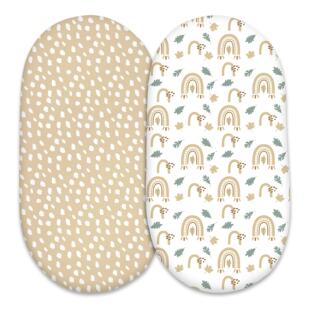 Gllquen Baby Bassinet Sheet 2pack Fitted Cradle Maress Sheet