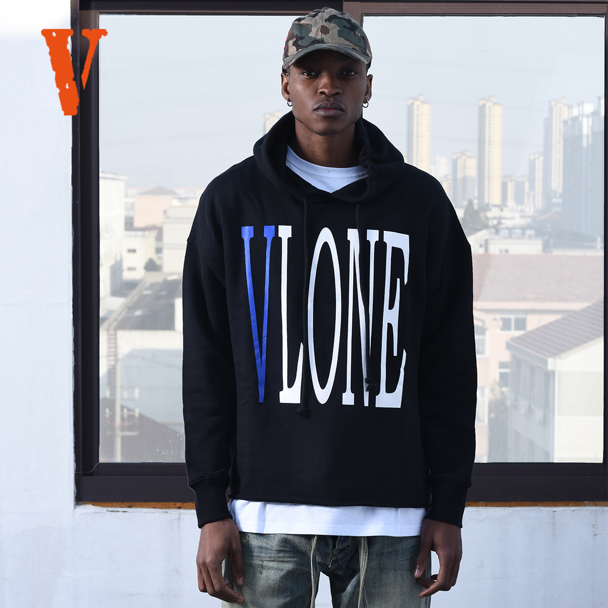 VLONE Staple Hoodie 经典印花背后套头大Logo连帽卫衣 男女同款