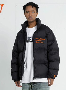 VLONE冬季羽绒服男女同款立领短款2025新款巨好看的外套刺绣情侣