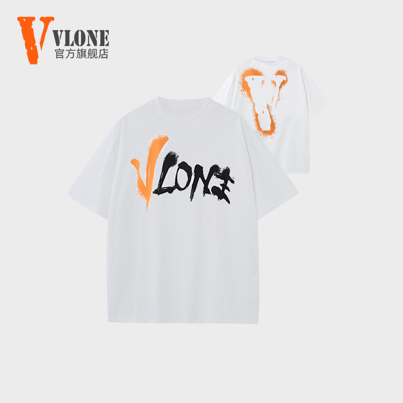 VLONE短袖夏季美式宽松情侣T恤