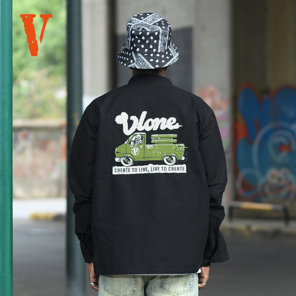 VLONE Army Shirt 军事风植绒刺绣重磅长袖衬衫 男女同款