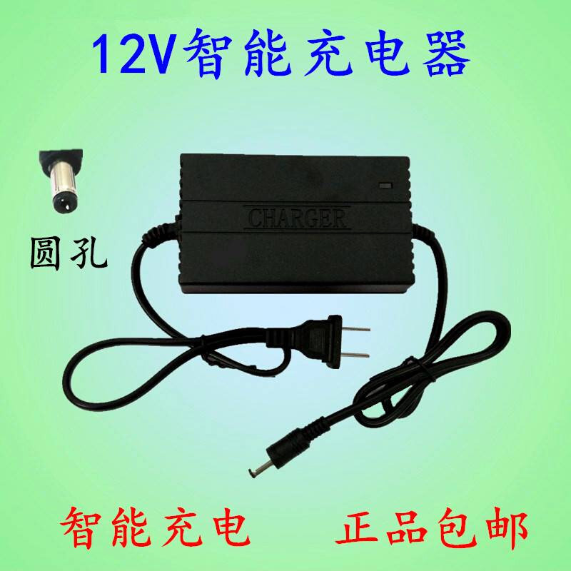 12v电动喷雾器充电器圆孔12v伏8ah12ah20a铅酸电池充电器dc头智能
