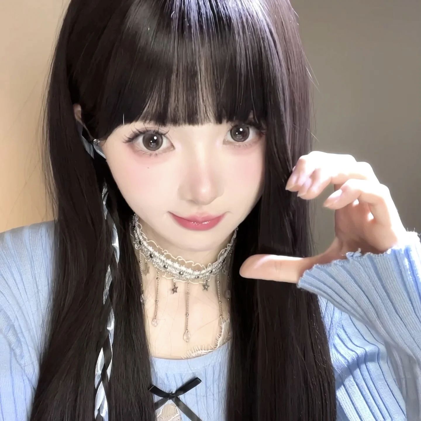 超仙星星流苏吊坠蕾丝choker项圈项链女y2k时尚朋克小众锁骨链韩