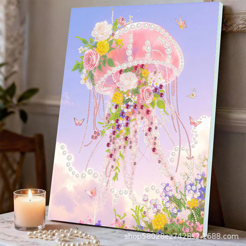 彩色珍珠自粘DIY画材料包