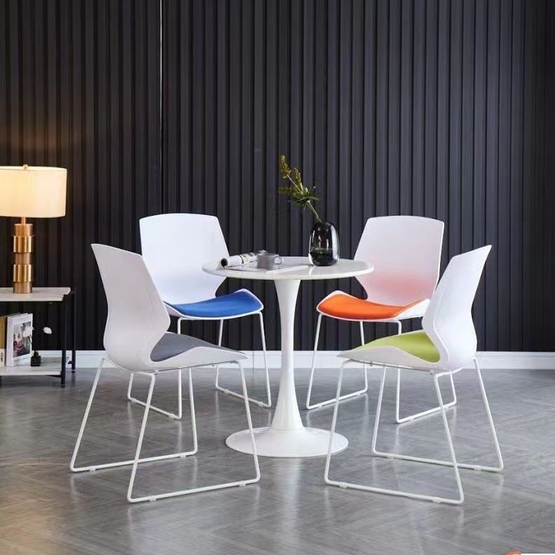 会议椅子办公弓形现代简约无扶手学生座椅可叠放会议室靠背培训椅