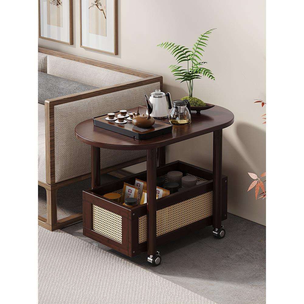 可移动边几客厅沙发边柜侧柜推车茶几小桌子置物架收纳桌小茶水J&