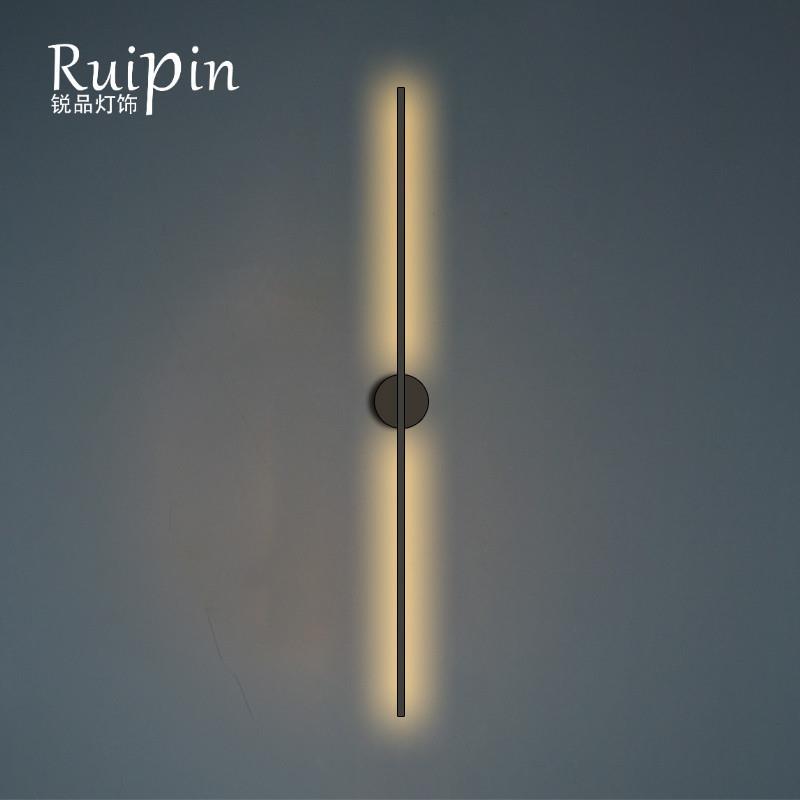 线性壁灯极简LED创意个性年轻设计师北欧现代风客厅过道旋转灯具