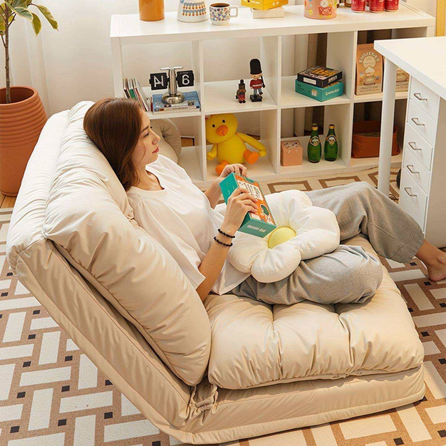 懒人沙发可躺可睡榻榻米人类狗窝两用折叠沙发床卧室单人窝窝座椅,畜牧/养殖物资,畜牧/养殖器械,淘宝优惠券,粉丝福利购,淘宝优惠卷