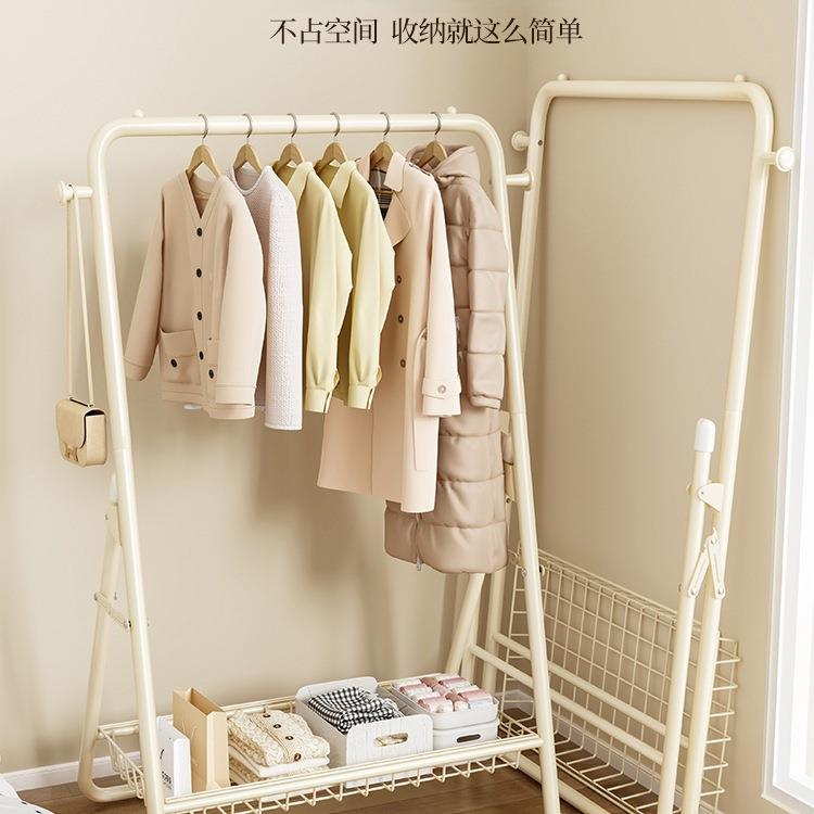 晾衣架落地室内家用简易衣帽架房间衣物收纳架阳台折叠挂衣服架子
