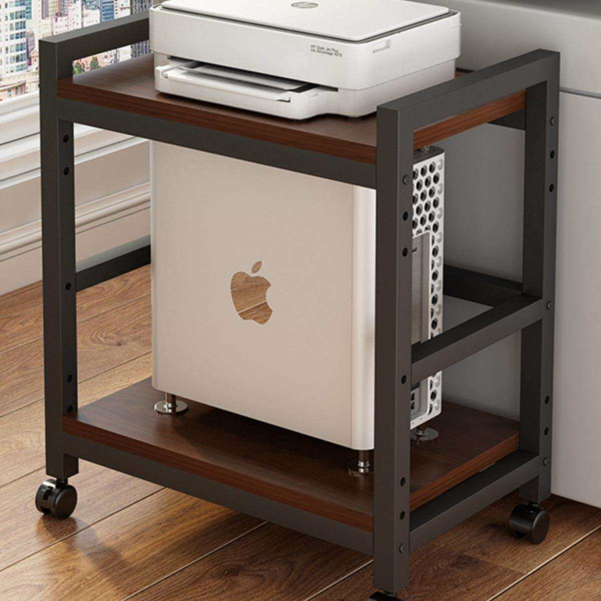 落地多层可移动打印机置物架办公室家用电脑主机机箱收纳放置架子