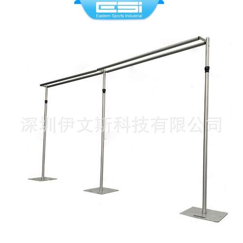 外贸供应3*6米双层婚礼纱幔窗帘花墙架调节伸缩杆pipeanddrape
