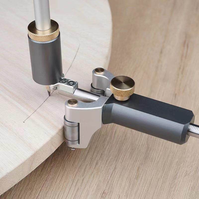 木工圆弧直线两用划线器平行弧形划线工具多功能划线工具