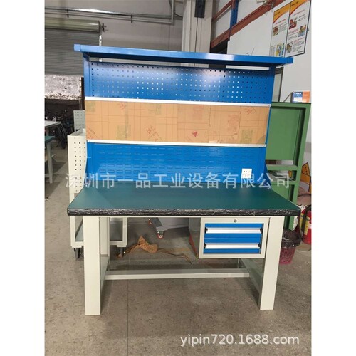直销防静电工作台车间检验品质带抽屉工作台带灯架防静电桌面