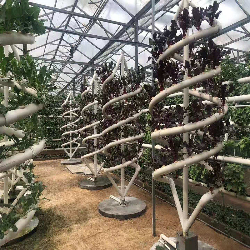 温室双管螺旋槽无土栽培设施