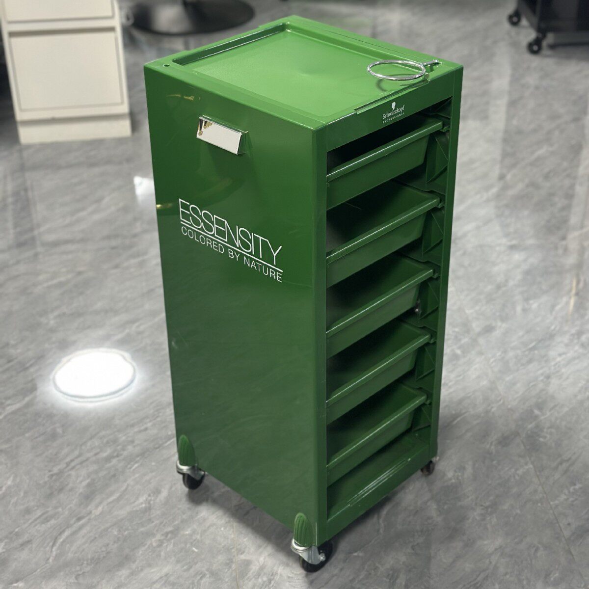 施华蔻美发店收纳工具车黑色翻黑版商用理发店置物架小推车