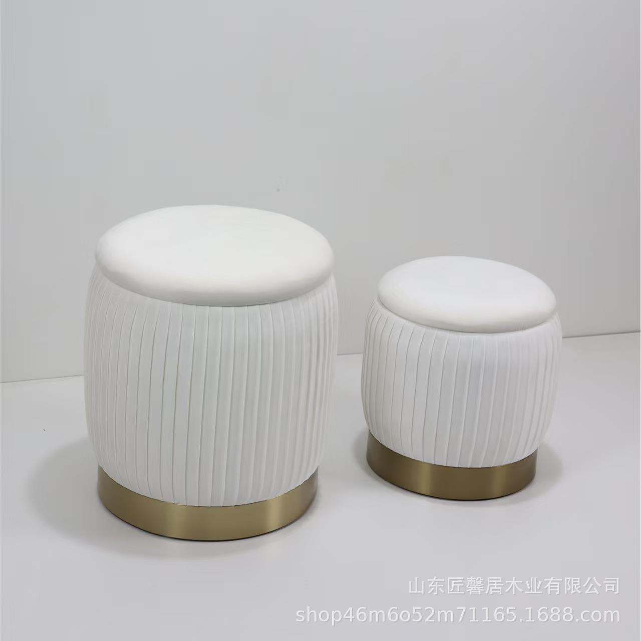 简约化妆凳客厅沙发凳子卧室收纳储物凳创意梳妆台凳子小型圆凳