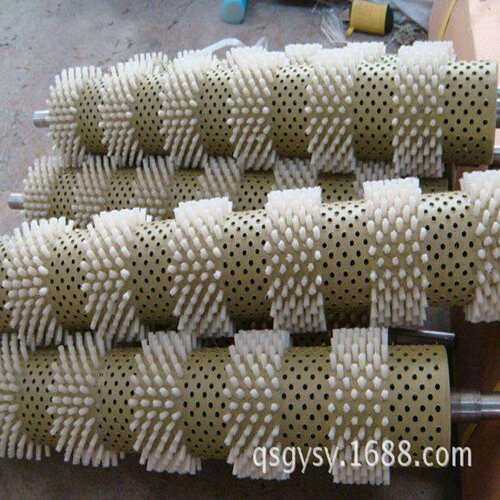 尼龙丝清洗机毛刷辊滚筒刷马毛猪鬃辊刷空心毛刷轮钢丝刷辊