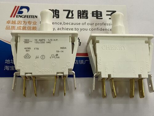 德国CHERRY樱桃 F79-30A 6脚复位按钮按键微动行程开关250VAC 10A