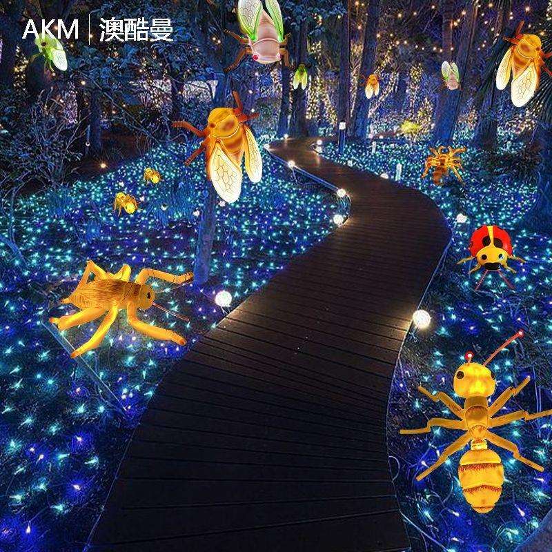 发光动物灯瓢虫蜘蛛蚂蚁金雕灯亮化景观花园灯户外景区公园草坪灯