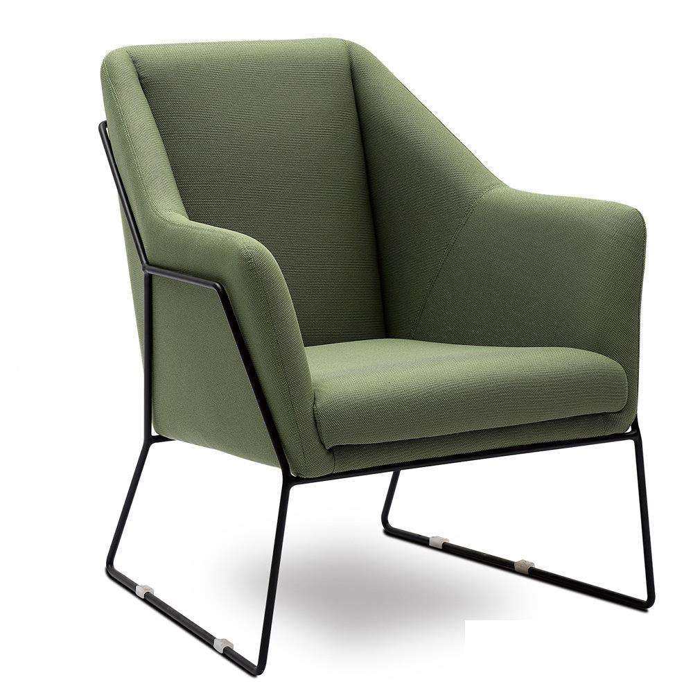 名飞单人沙发椅简约会客接待沙发工业风懒人铁艺小沙发休闲椅