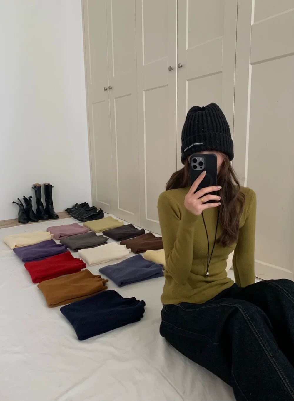 10/25 冬季B入！多巴胺色系高支高密半高领打底上衣 胸围76衣长58