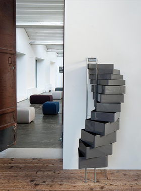 预定意大利进口正版 B-Line 塑料旋转书架 Spinny 收纳柜