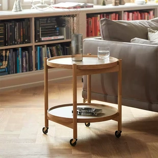 丹麦进口正版 Brdr. Krüger Bølling 小推车移动边几Tray Table