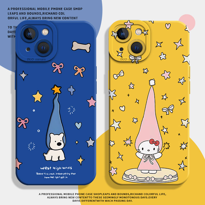 适用小米红米手机壳帽子小狗kt猫