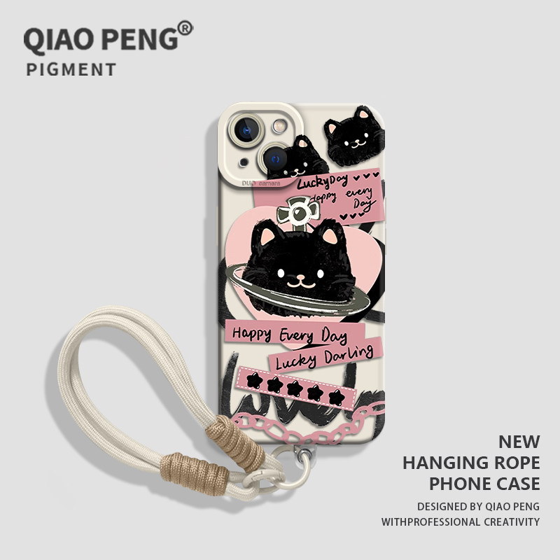 适用小米红米手机壳黑猫西高地