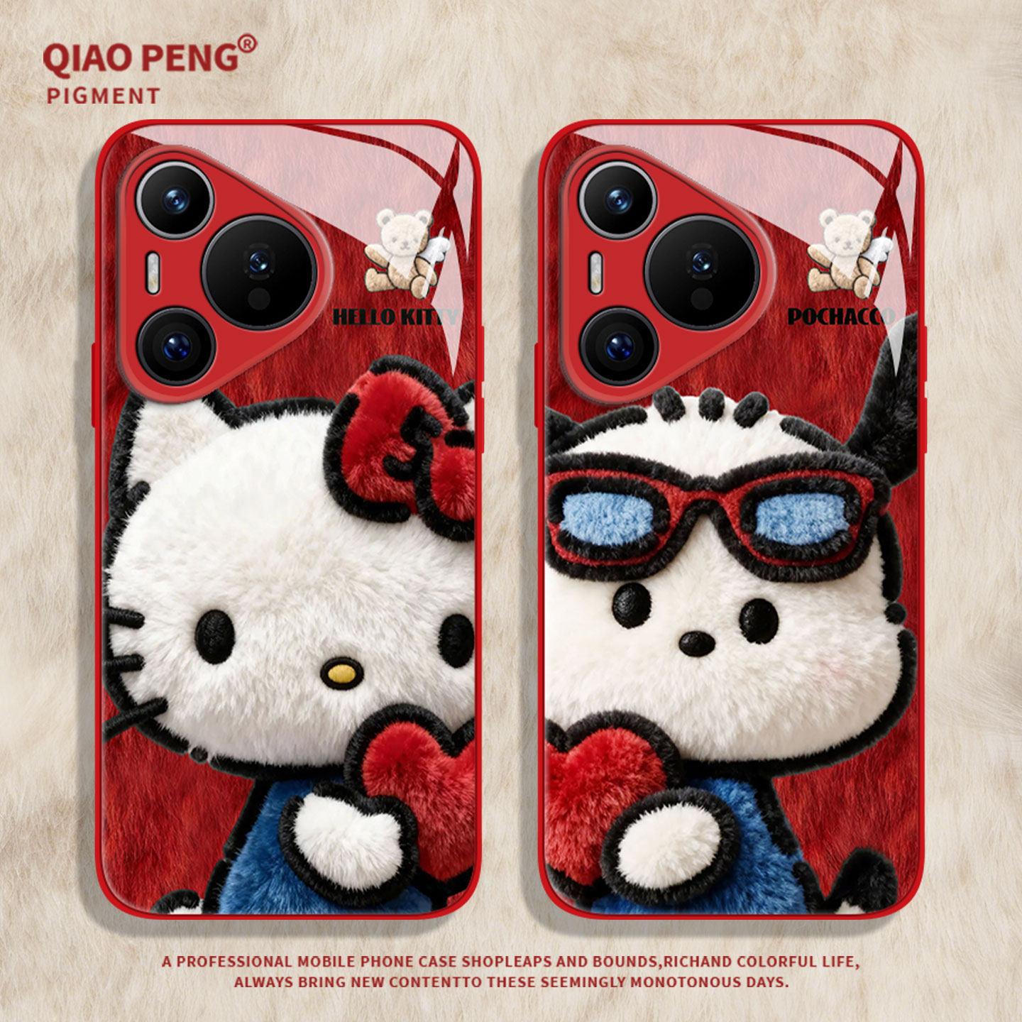 KT猫帕恰狗适用华为nova15手机壳pura70情侣mate80promax红色13新年14过年12马年p60新款50/40/11/10/9/8/7/6