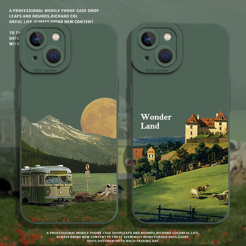 适用小米红米手机壳城堡火车