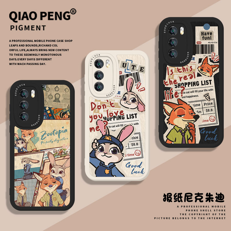 适用iqoo一加手机壳报纸尼克朱迪