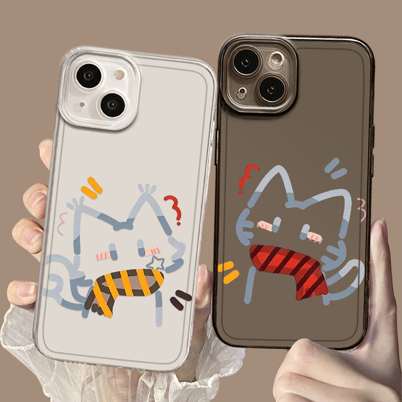 简约猫咪适用适用苹果17手机壳iphone16情侣15promax透明14plus一对13mini小众12新款11高级感x女xr男xs可爱8,3C数码配件,手机保护套/壳,淘宝优惠券,粉丝福利购,淘宝优惠卷