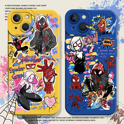 适用小米17promax手机壳涂鸦蜘蛛侠15动漫12情侣13高级感11ultra红米k80至尊k70k60k50k40k90/note14新款10/9