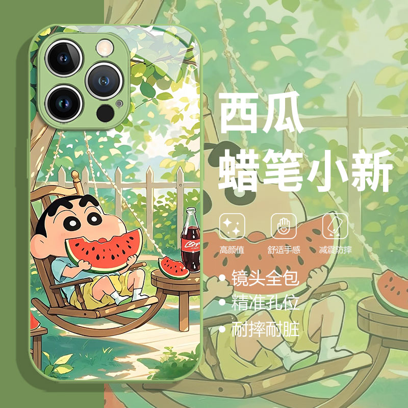 适用小米红米手机壳西瓜蜡笔小新