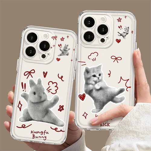 适用iqoo手机壳功夫猫兔