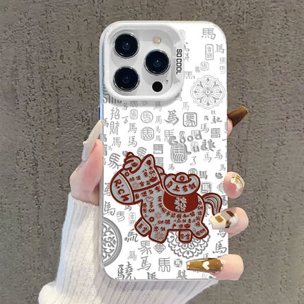 发财小马适用小米13pro手机壳15新款14马年12限定17max红米k80k90k70k60k50k40本命年note11新年10彩银turbo4
